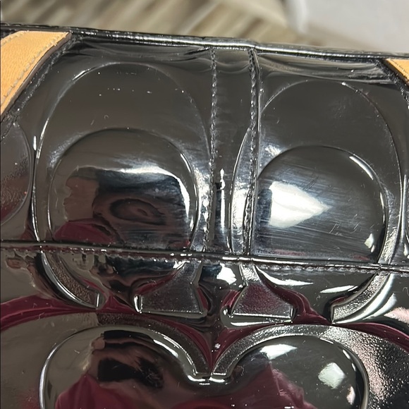 Coach Black and Tan Tote with Signature Monogram - Picture 12 of 13